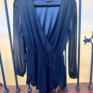 ASTR Black Romper